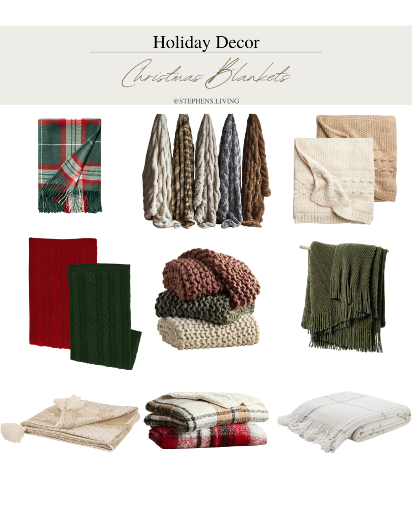 Christmas Decor, Christmas Throws